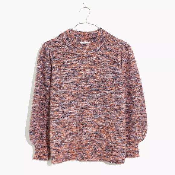 NWT Madewell Space-Dyed Eaton Puff-Sleeve Pullover Sweater - Picture 4 of 4